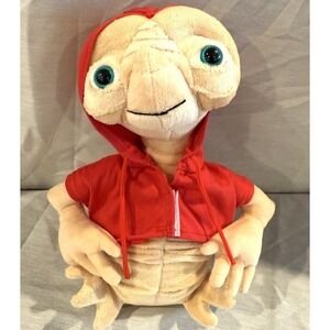 E.T. Extra Terrestrial Plush Doll Toy Alien 11" W/ Red Hoodie